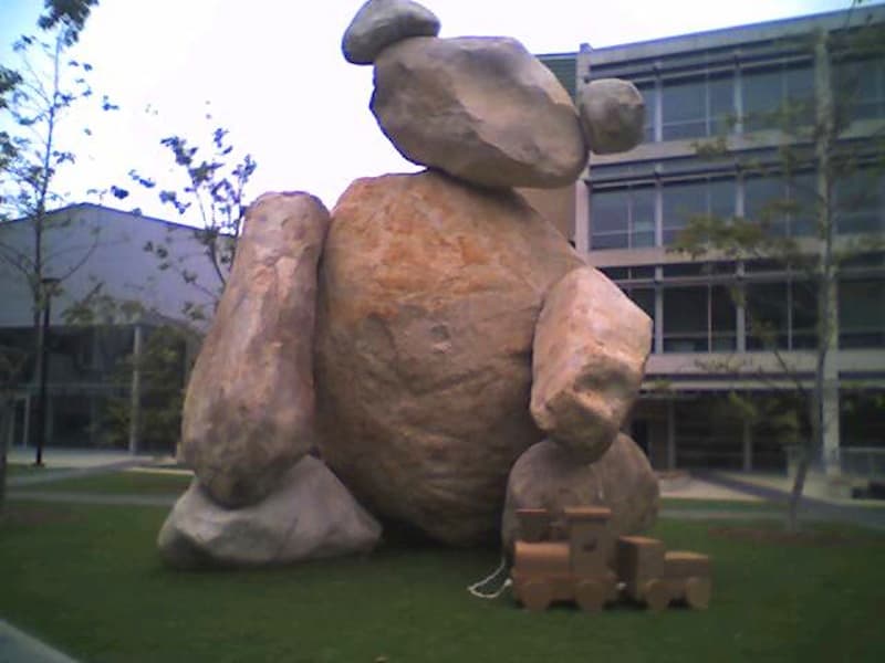 Rock Bear Statue